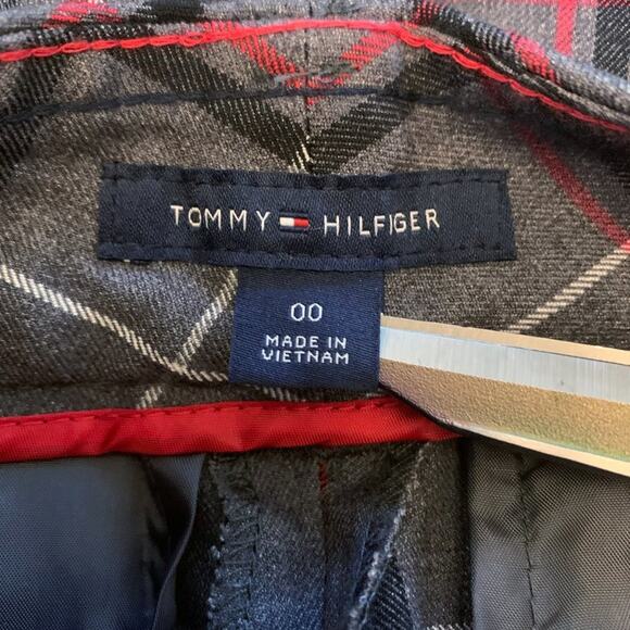 TOMMY HILFIGER Essential Skinny Plaid Pants Academia 00 - Picture 5 of 12